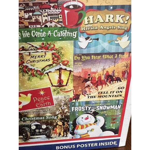 White Mountain Christmas Carols Holiday Santa Jigsaw Puzzle 1000 Pieces Collage - Picture 14 of 16
